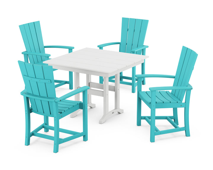 POLYWOOD® Quattro 5-Piece Farmhouse Dining Set