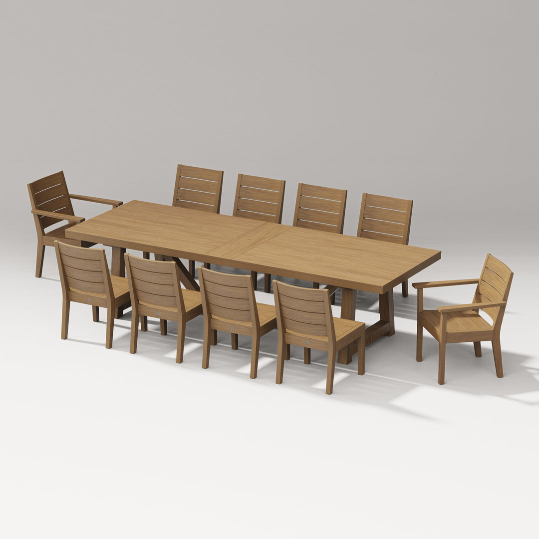 PW Designer Series Latitude 11-Piece A-Frame Table Dining Set