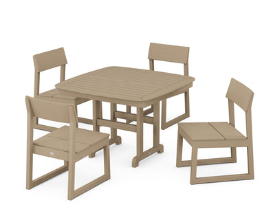 EDGE Side Chair 5-Piece Dining Set with Trestle Legs