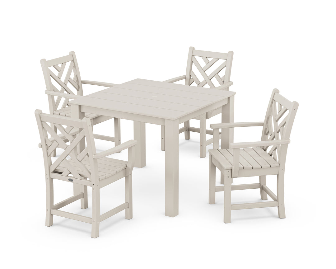 POLYWOOD® Chippendale 5-Piece Parsons Dining Set