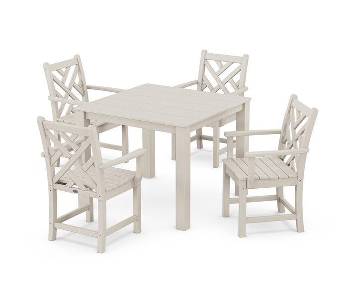 POLYWOOD® Chippendale 5-Piece Parsons Dining Set