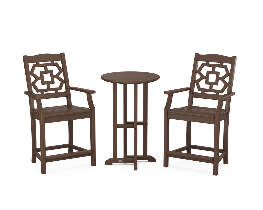 Martha Stewart by POLYWOOD® Chinoiserie 3-Piece Farmhouse Bistro Counter Set