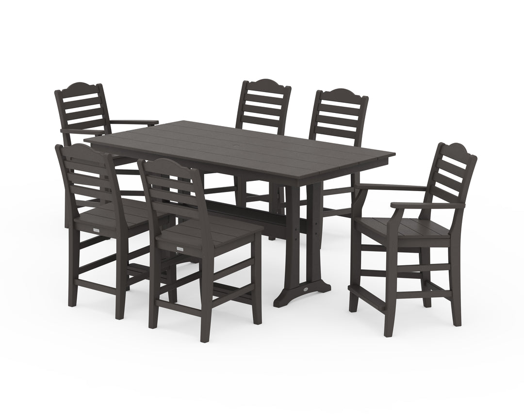Draper James™ by  POLYWOOD® Savannah 7-Piece Farmhouse Counter Set with Trestle Legs