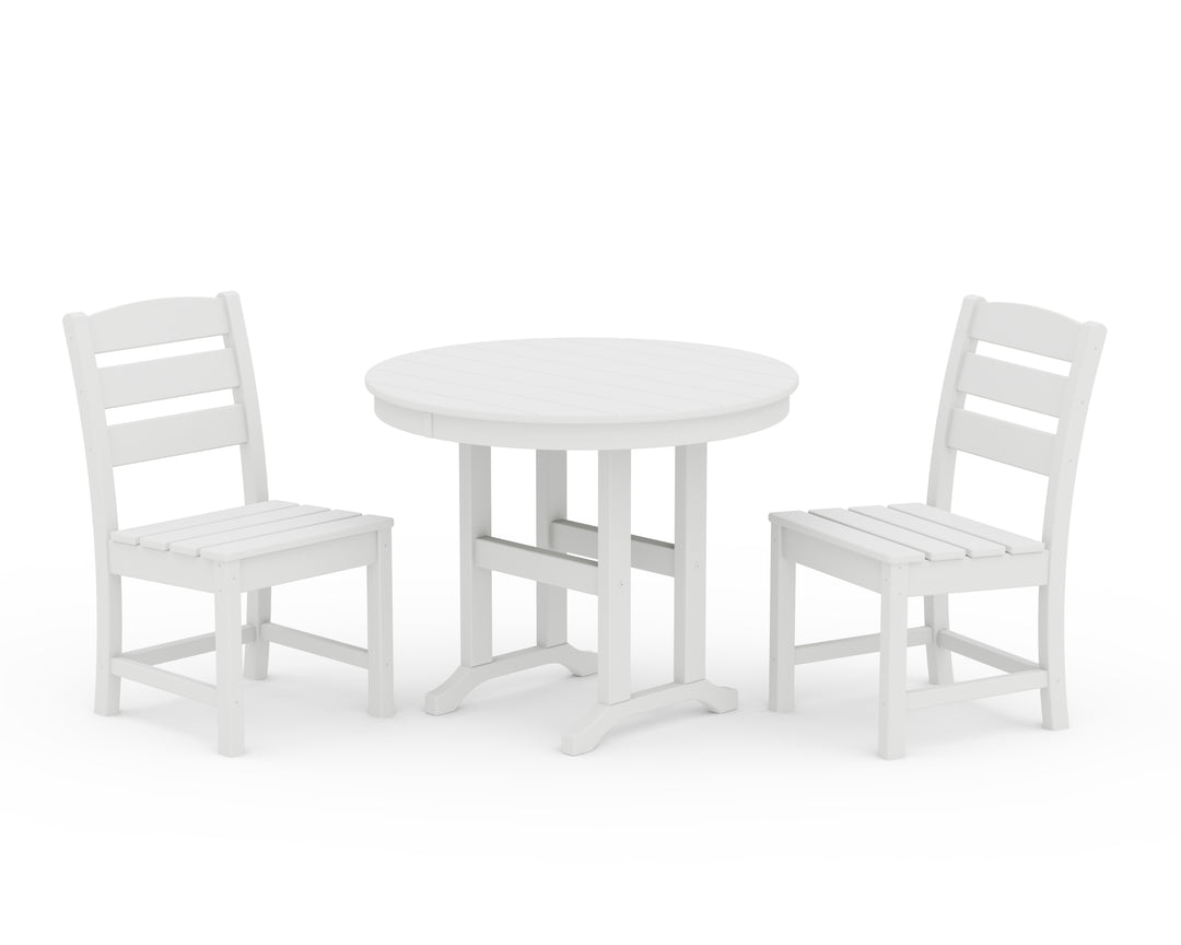 POLYWOOD® Lakeside Side Chair 3-Piece Round Dining Set