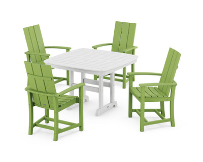 Modern Adirondack 5-Piece Dining Set with Trestle Legs