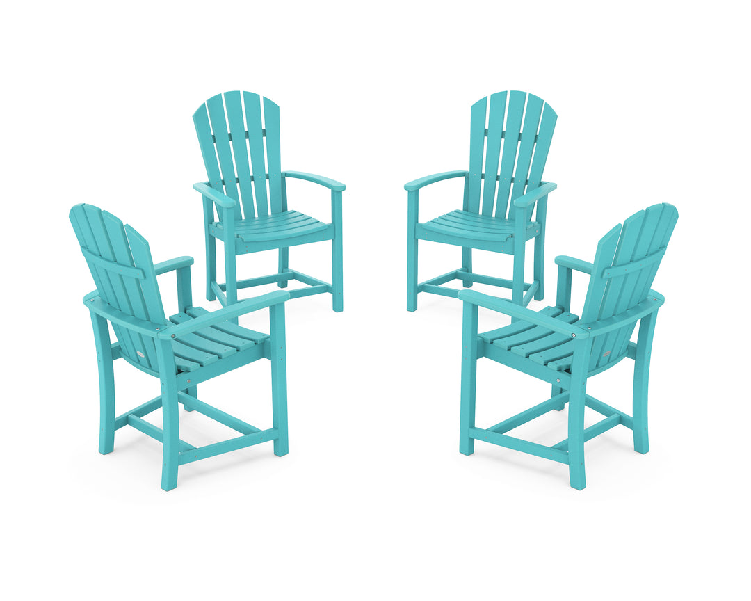 POLYWOOD® Palm Coast 4-Piece Upright Adirondack Conversation Set