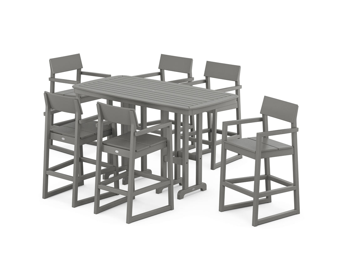 POLYWOOD® EDGE Arm Chair 7-Piece Bar Set