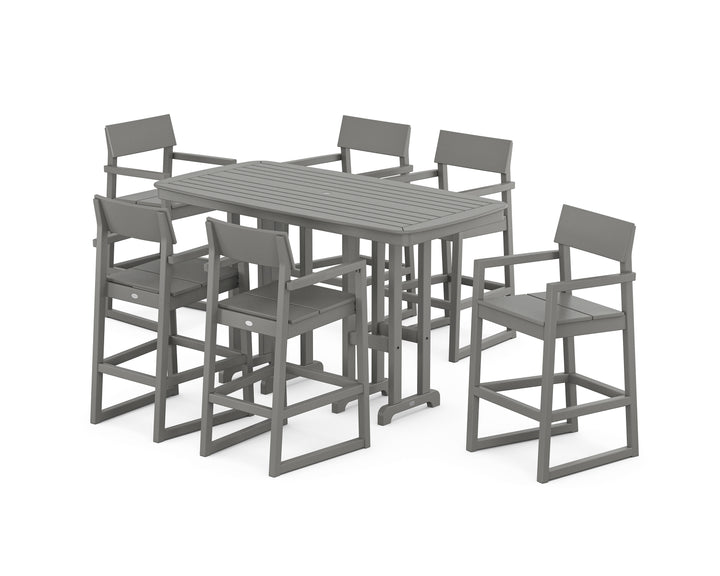 POLYWOOD® EDGE Arm Chair 7-Piece Bar Set