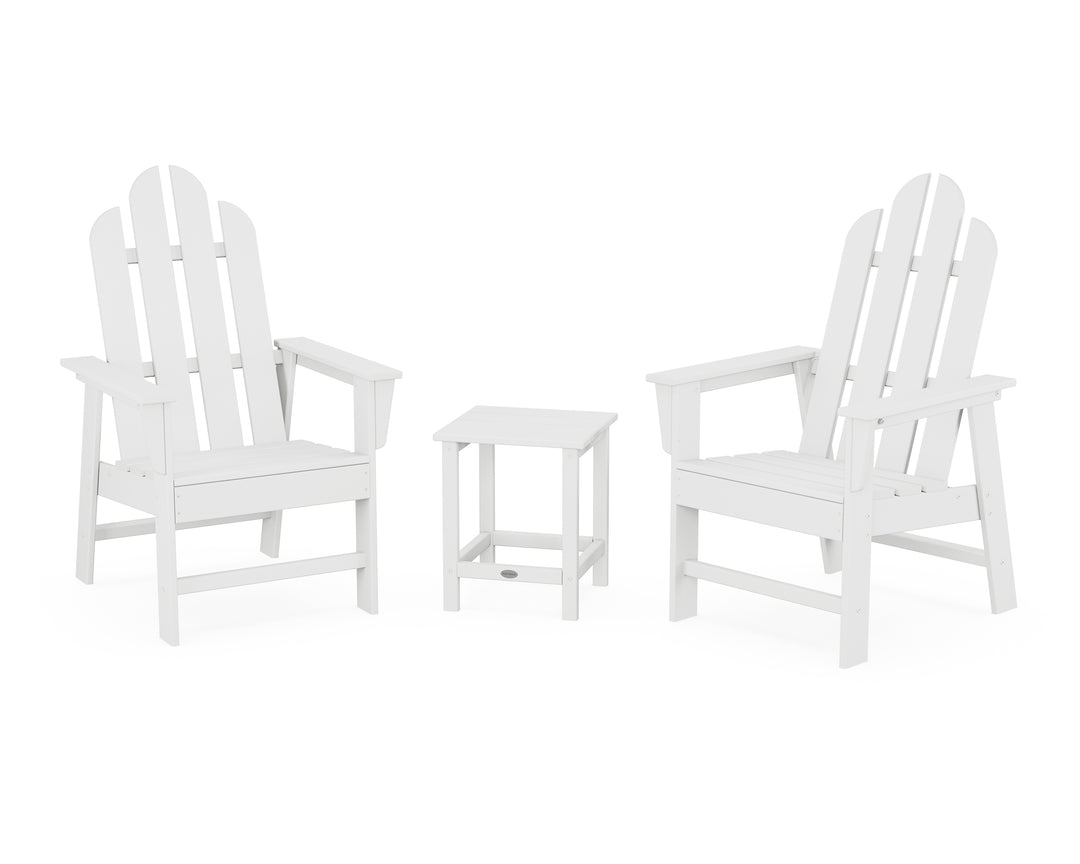 POLYWOOD® Long Island 3-Piece Upright Adirondack Chair Set