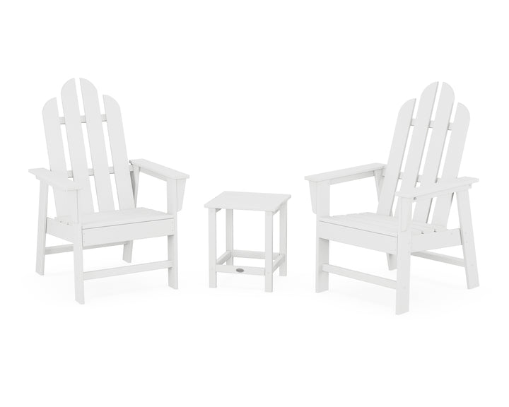 POLYWOOD® Long Island 3-Piece Upright Adirondack Chair Set