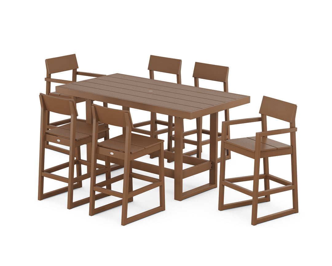 POLYWOOD® EDGE 7-Piece Bar Table Set