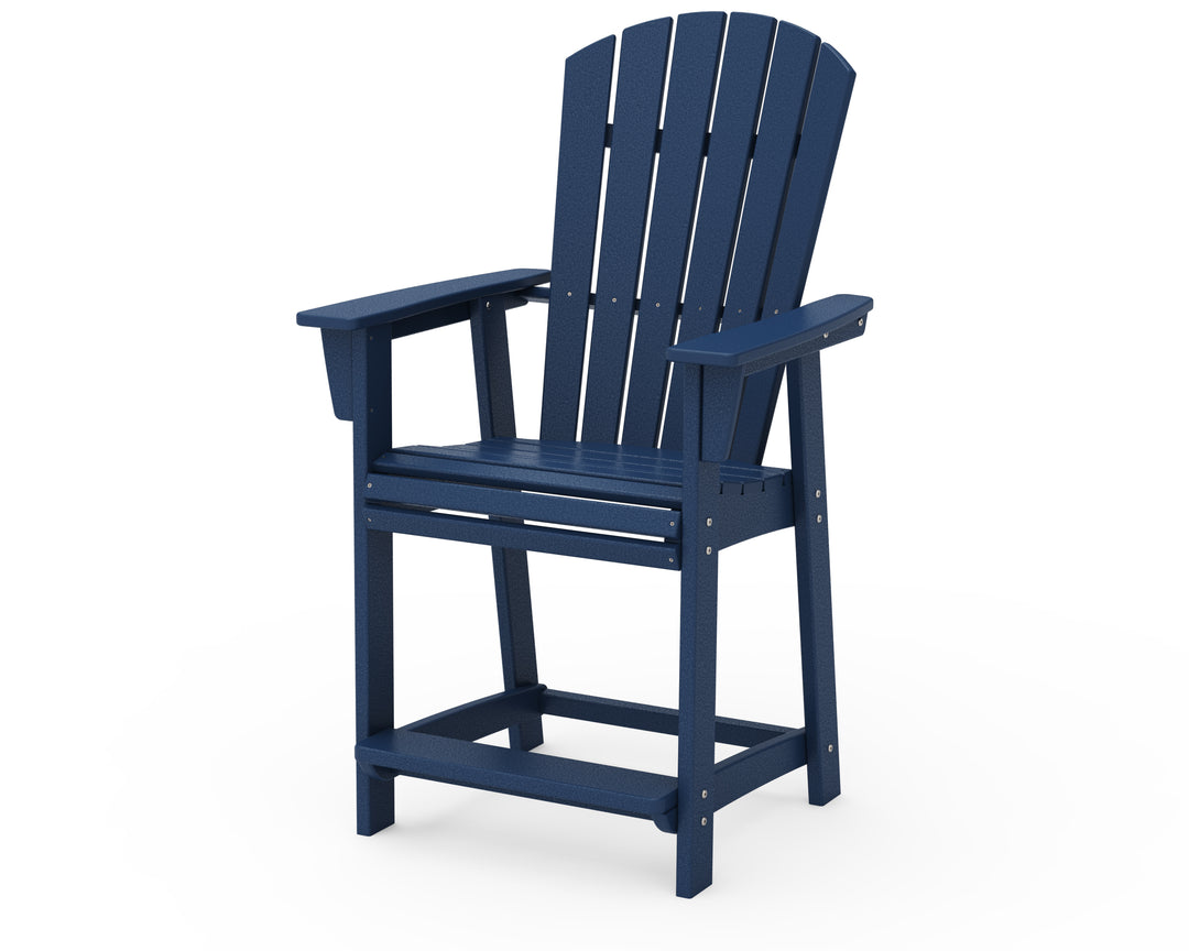 POLYWOOD® Nautical Curveback Adirondack Counter Chair