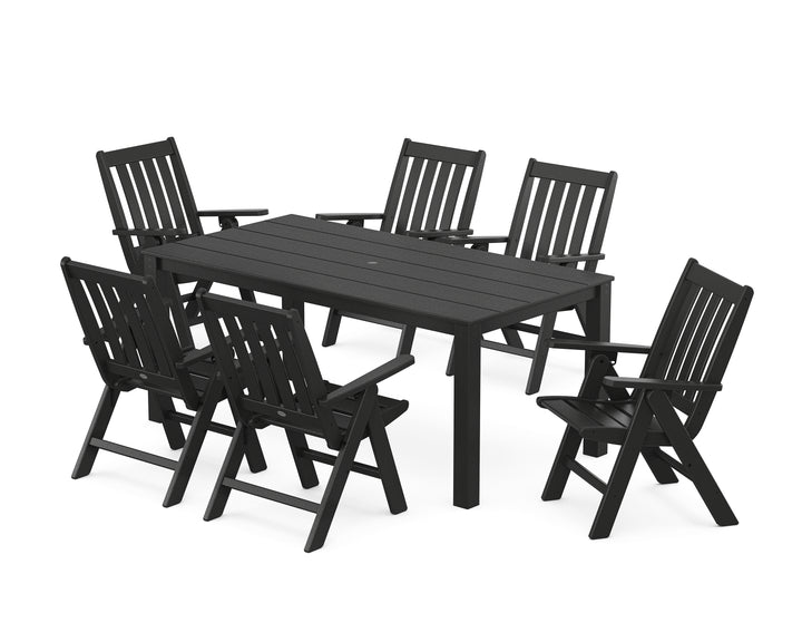 POLYWOOD® Vineyard Folding Chair 7-Piece Parsons Dining Set