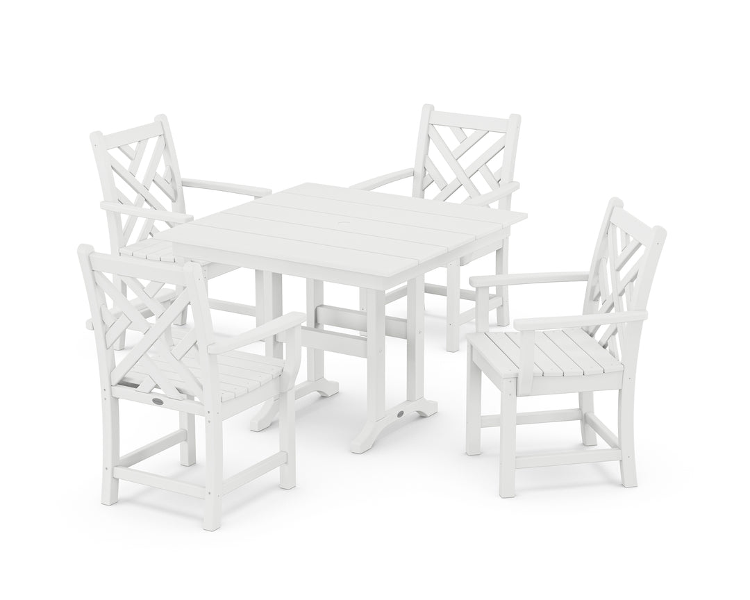 POLYWOOD® Chippendale 5-Piece Farmhouse Dining Set
