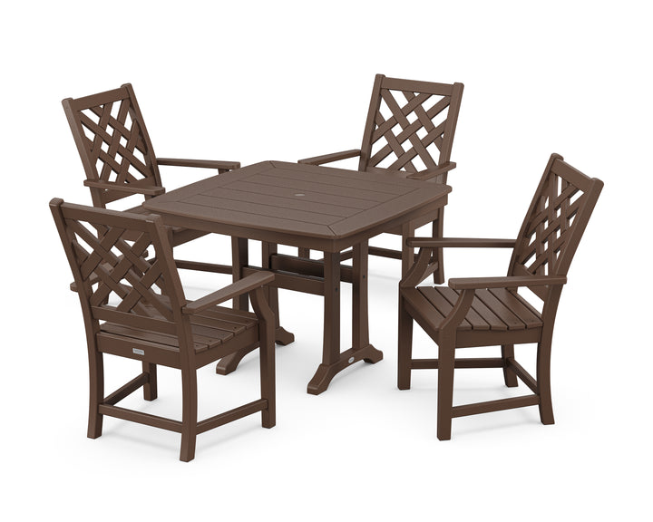 Country Living Wovendale 5-Piece Dining Set with Trestle Legs