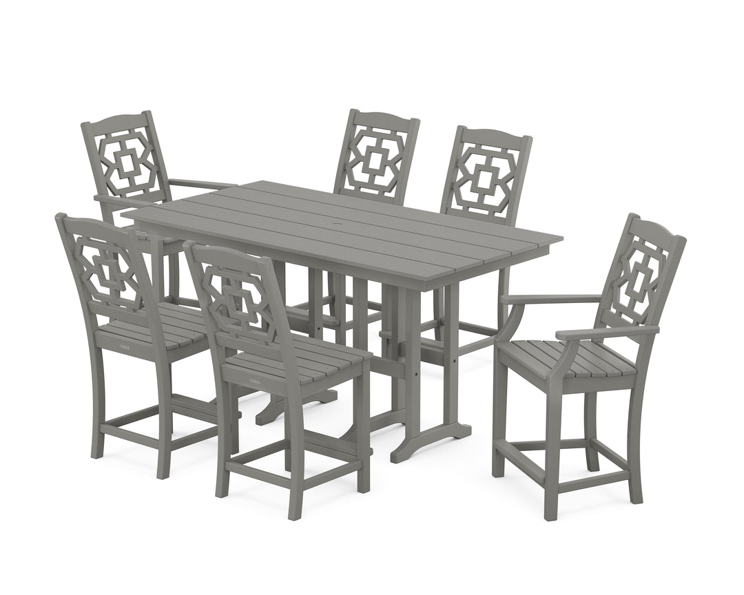 Martha Stewart by POLYWOOD® Chinoiserie 7-Piece Farmhouse Counter Set