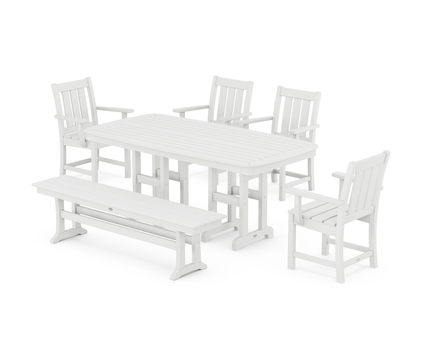 Oxford 6-Piece Dining Set with Bench