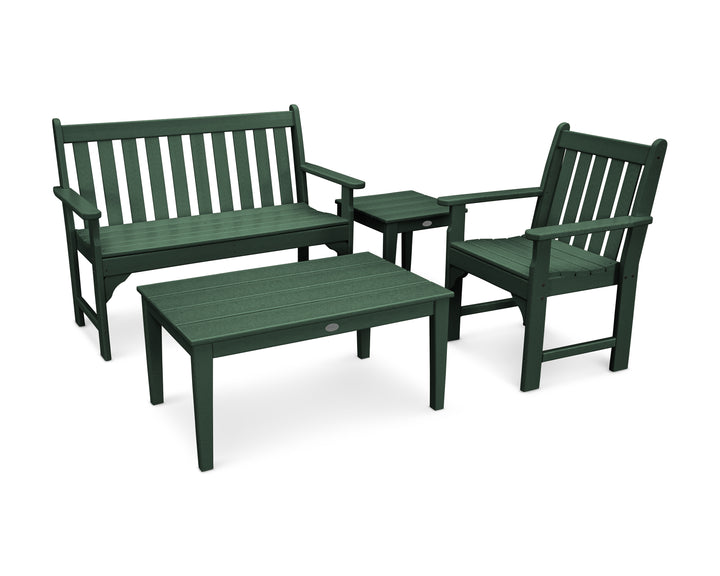 POLYWOOD® Vineyard 4-Piece Bench Seating Set
