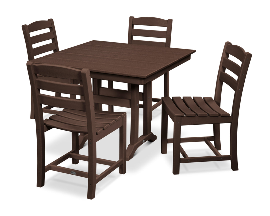 POLYWOOD® La Casa Café 5-Piece Farmhouse Trestle Side Chair Dining Set