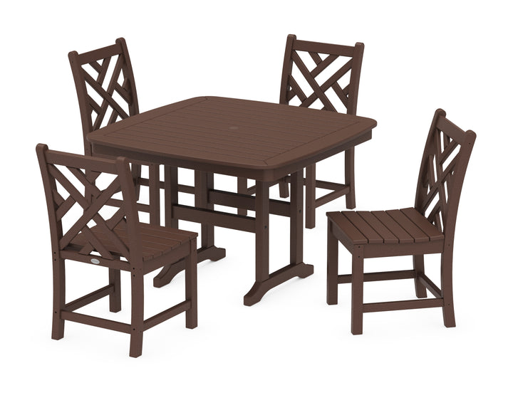 POLYWOOD® Chippendale Side Chair 5-Piece Dining Set with Trestle Legs