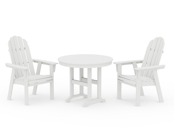 POLYWOOD® Vineyard Adirondack 3-Piece Round Dining Set