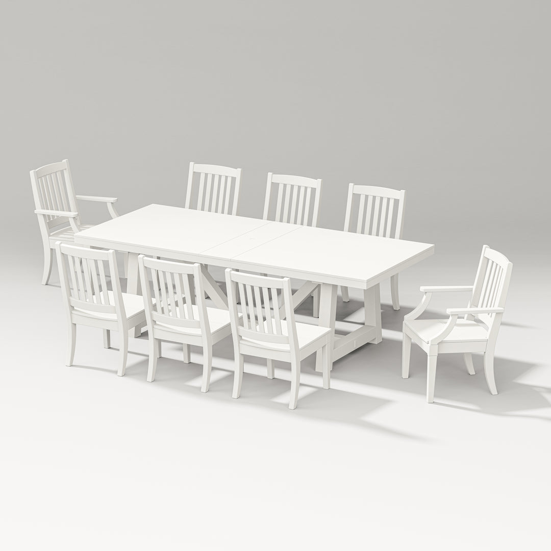 PW Designer Series Estate 9-Piece A-Frame Table Dining Set