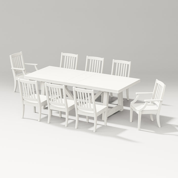 PW Designer Series Estate 9-Piece A-Frame Table Dining Set