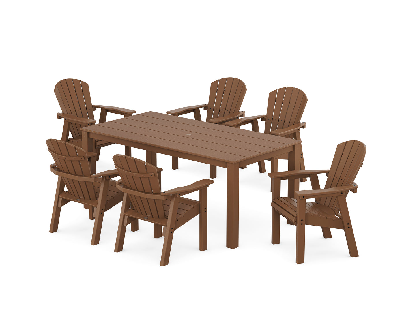 Seashell 7-Piece Parsons Dining Set