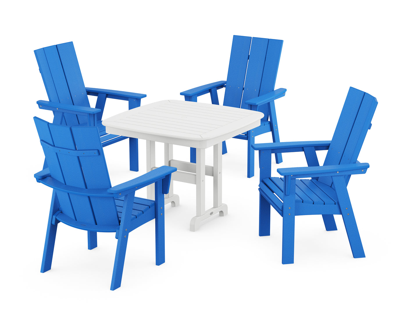 Modern Curveback Adirondack 5-Piece Dining Set