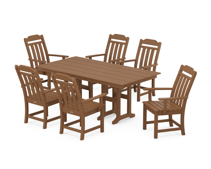 Country Living Cottage Arm Chair 7-Piece Farmhouse Dining Set