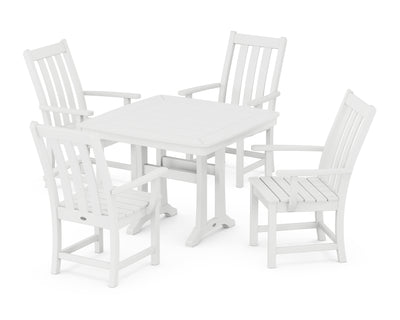 Vineyard 5-Piece Dining Set with Trestle Legs