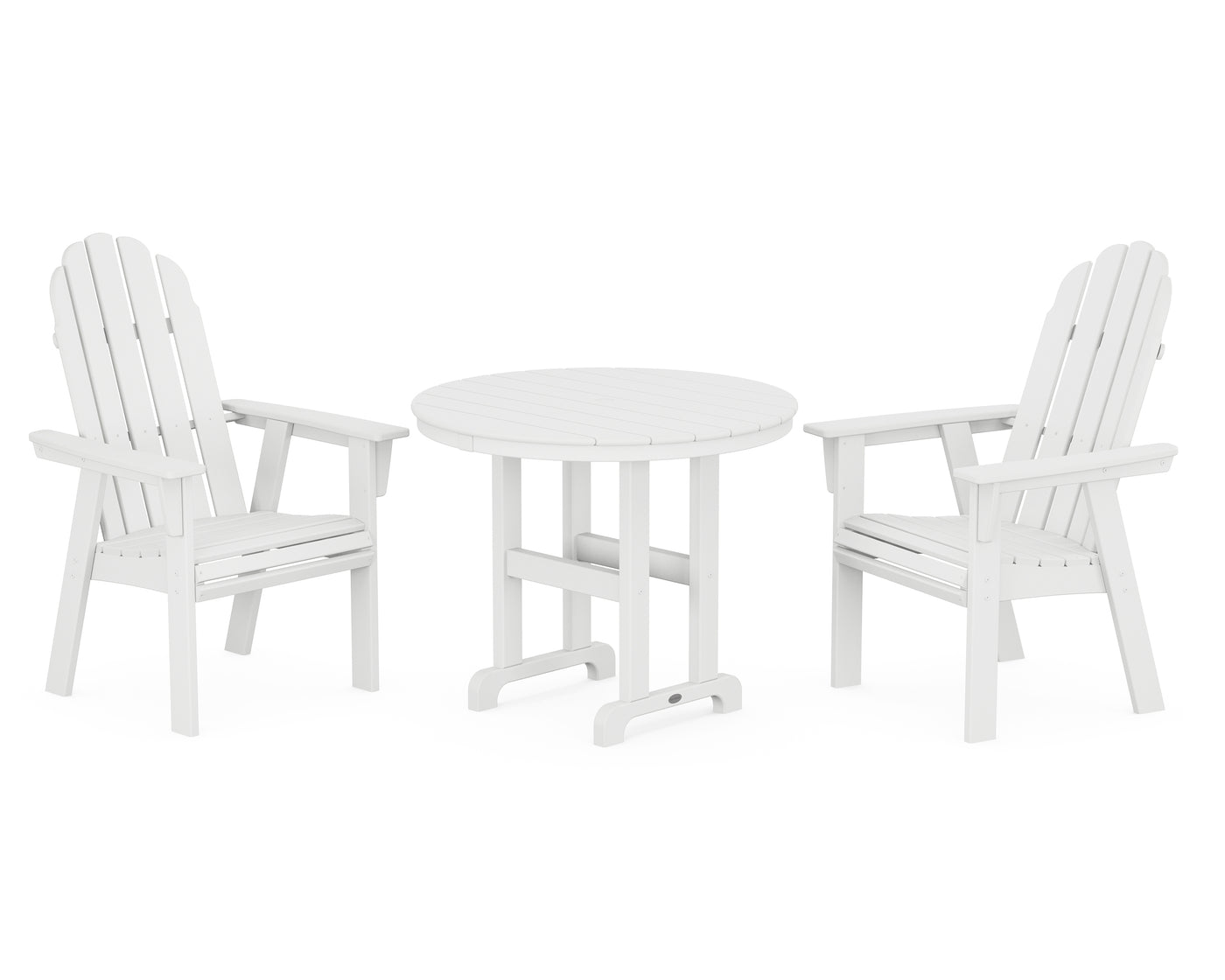 Vineyard Adirondack 3-Piece Round Dining Set