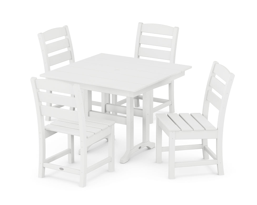 POLYWOOD® Lakeside Side Chair 5-Piece Farmhouse Dining Set