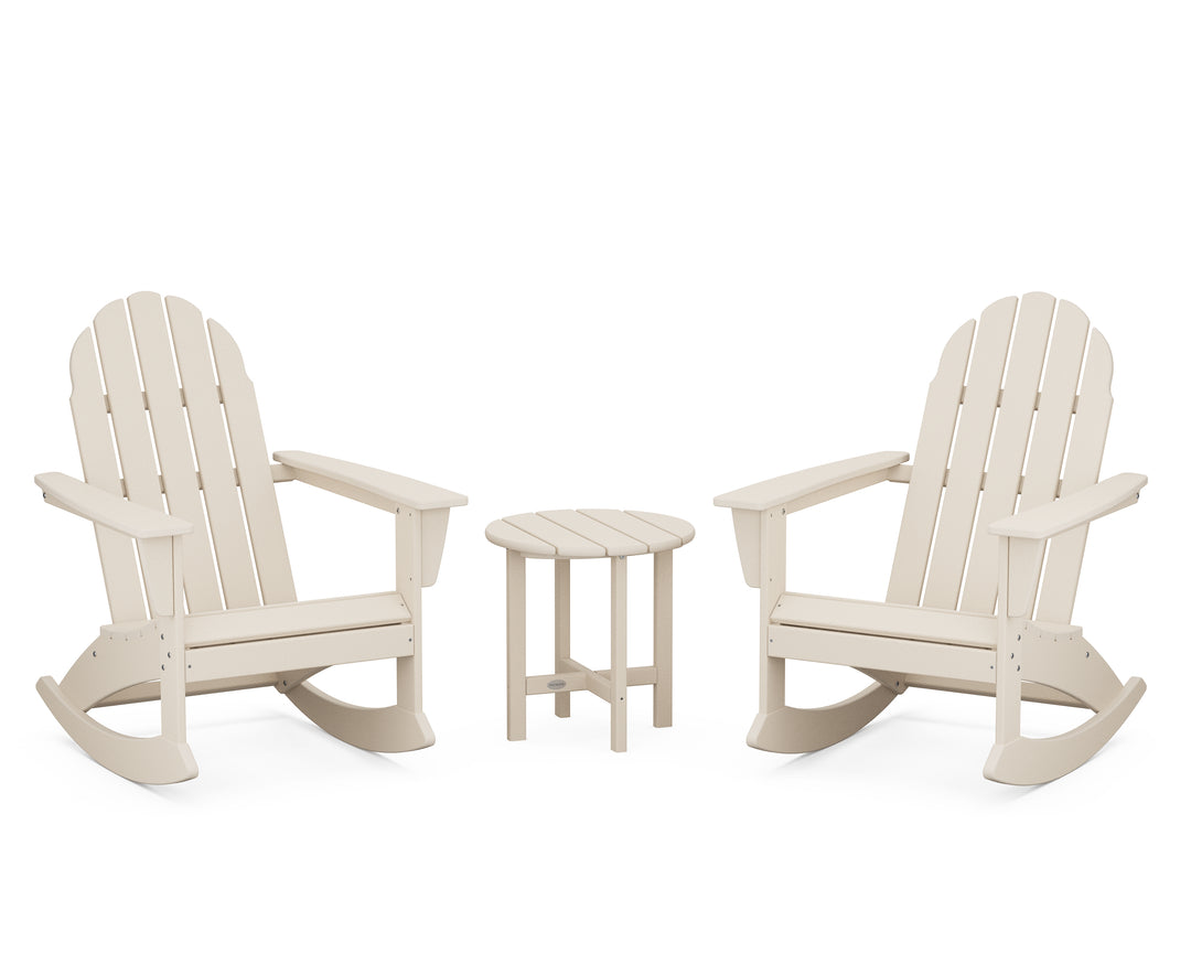 POLYWOOD® Vineyard 3-Piece Adirondack Rocking Chair Set