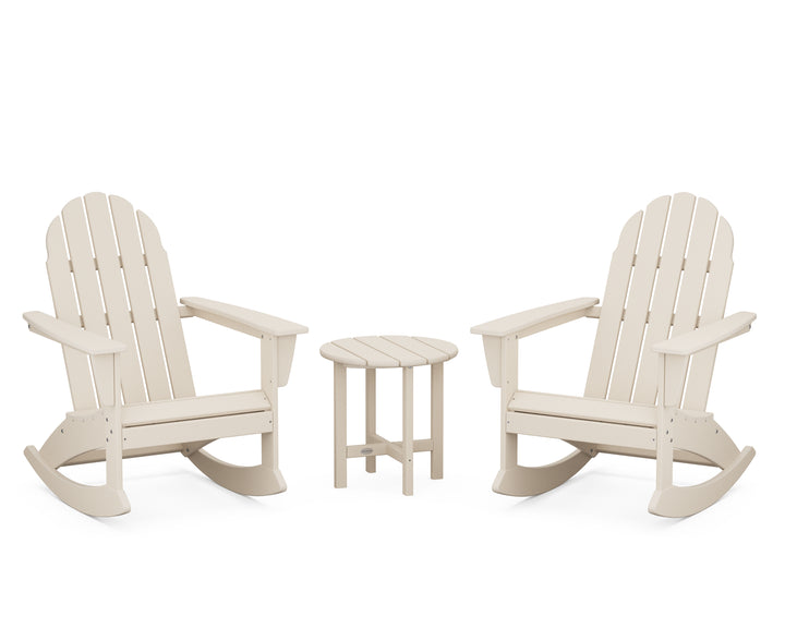 POLYWOOD® Vineyard 3-Piece Adirondack Rocking Chair Set