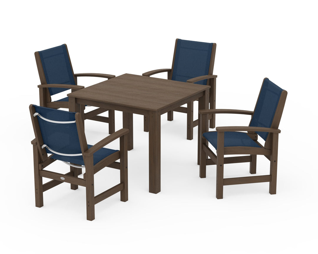 POLYWOOD® Coastal 5-Piece Parsons Dining Set