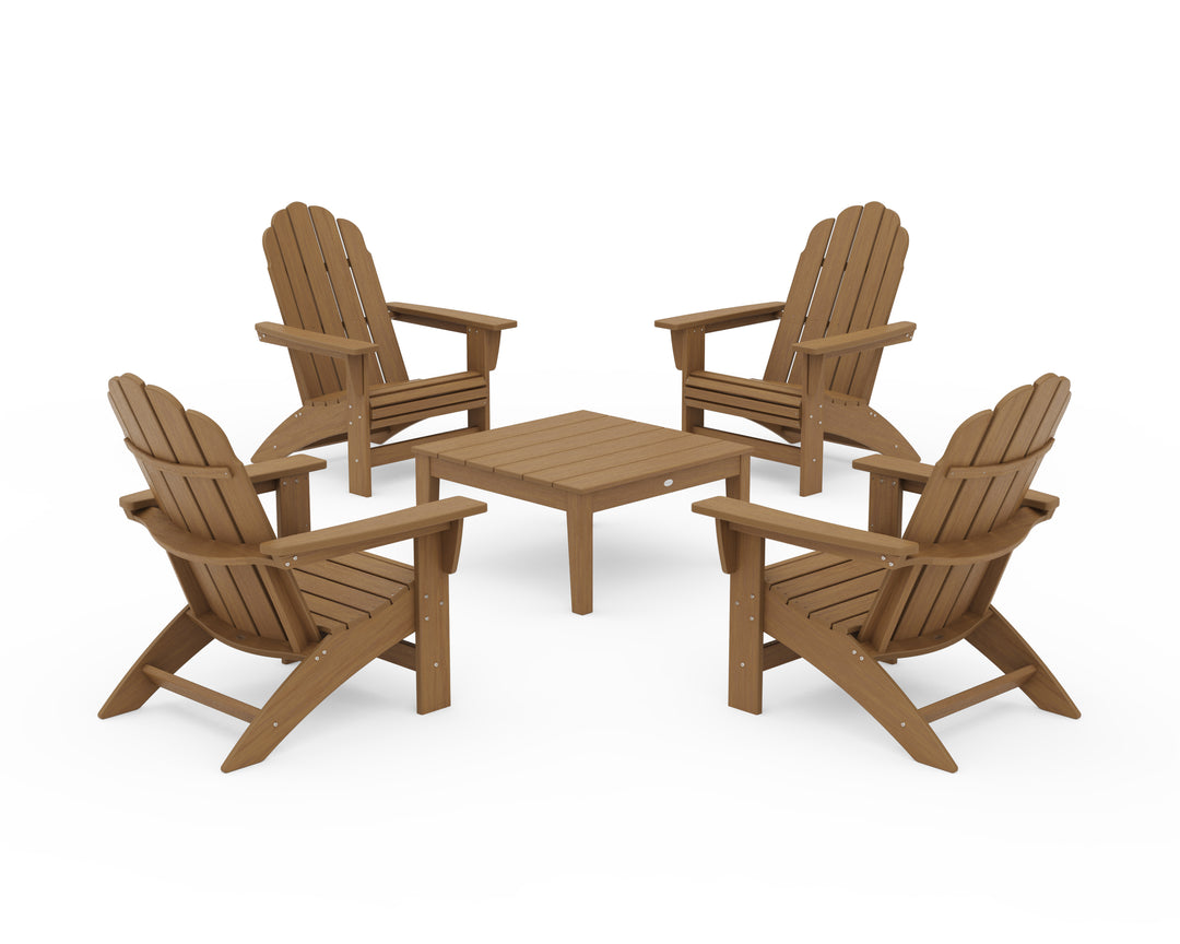 POLYWOOD® 5-Piece Vineyard Grand Adirondack Chair Conversation Group