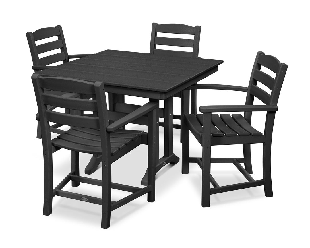 POLYWOOD® La Casa Café 5-Piece Farmhouse Trestle Arm Chair Dining Set