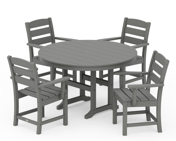 POLYWOOD® Lakeside 5-Piece Round Farmhouse Dining Set