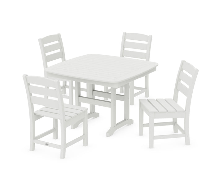 POLYWOOD® Lakeside Side Chair 5-Piece Dining Set with Trestle Legs