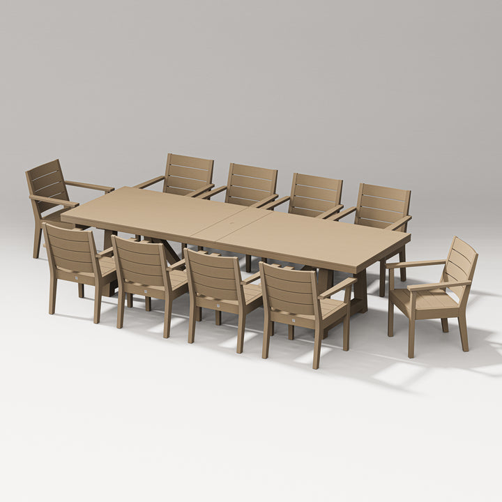 PW Designer Series Latitude 11-Piece A-Frame Table Dining Set