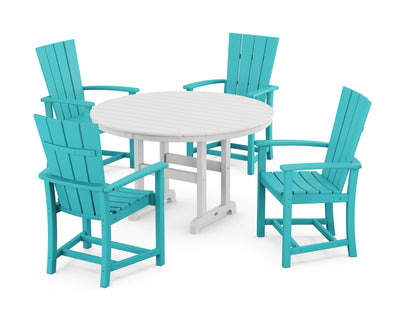 Quattro 5-Piece Round Farmhouse Dining Set