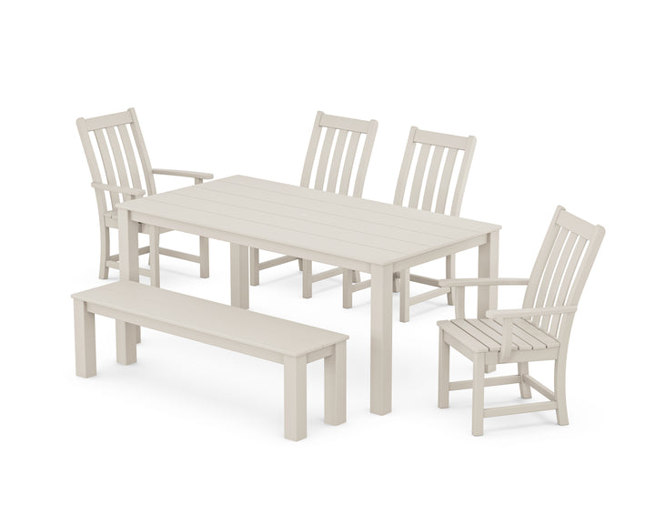 POLYWOOD® Vineyard 6-Piece Parsons Dining Set with Bench