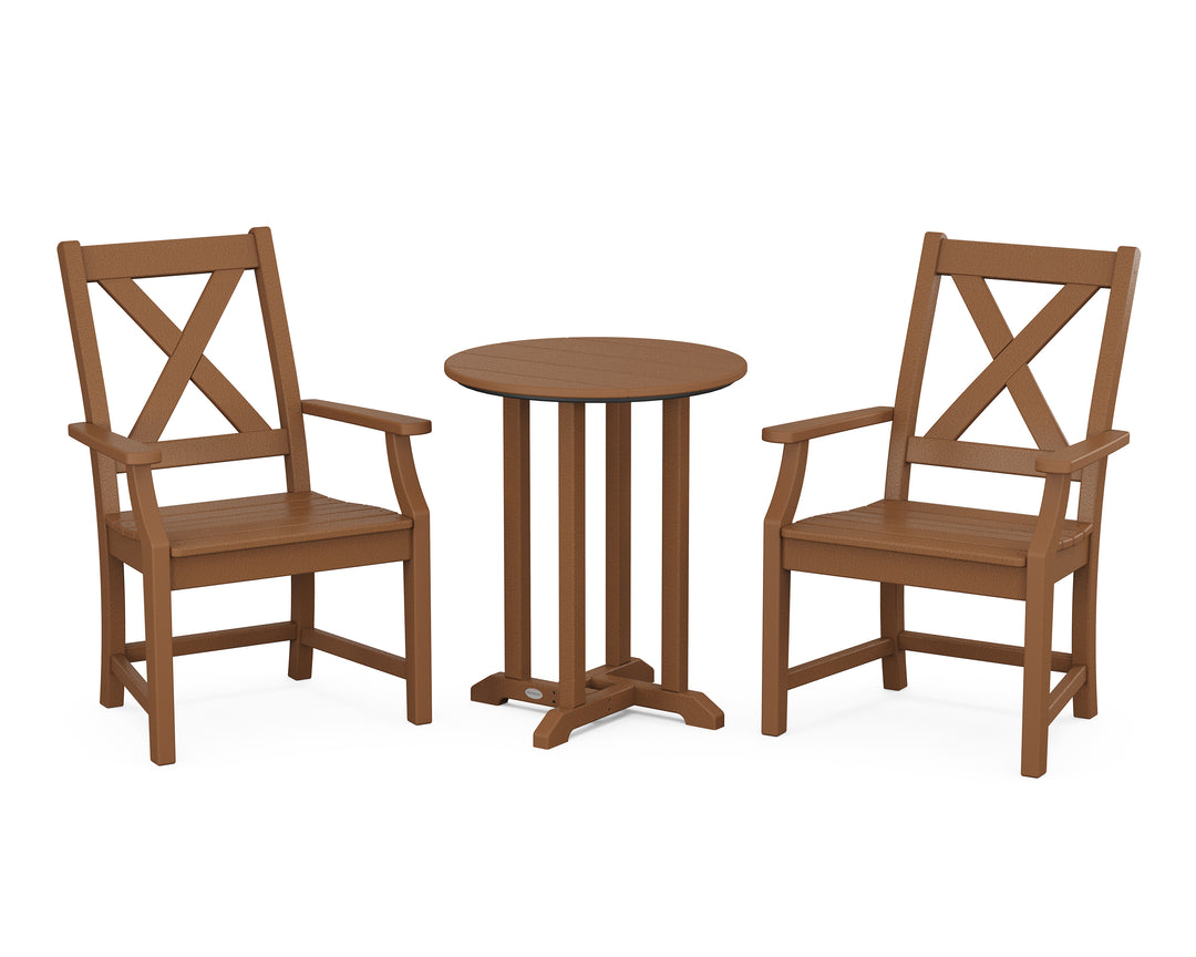 POLYWOOD® Braxton 3-Piece Round Bistro Dining Set