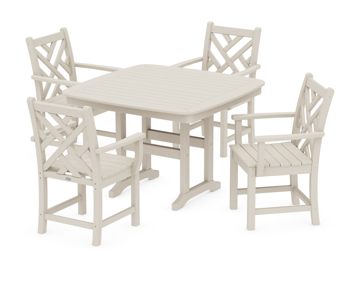 POLYWOOD® Chippendale 5-Piece Dining Set with Trestle Legs