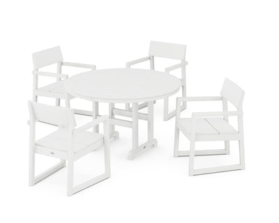 EDGE 5-Piece Round Farmhouse Dining Set