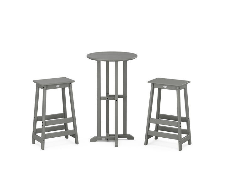 POLYWOOD® Modern Studio Bar Stool 3-Piece Bistro Set