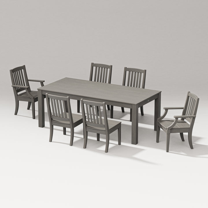 PW Designer Series Estate 7-Piece Parsons Table Dining Set