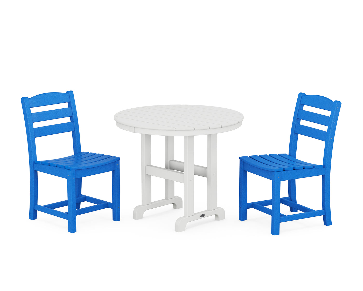 La Casa CafŽ Side Chair 3-Piece Round Dining Set