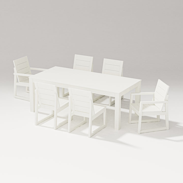 PW Designer Series Elevate 7-Piece Parsons Table Dining Set